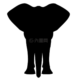 側(cè)影,象,動(dòng)物