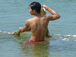 菲舍爾,海,船
