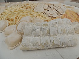 餛飩,意大利面,食品