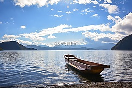 蓝天,白云,山