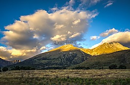 山,天空,云