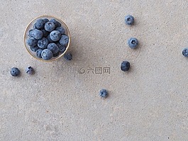 桌面,沙,藍(lán)莓