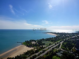 密歇根湖,芝加哥,天際線