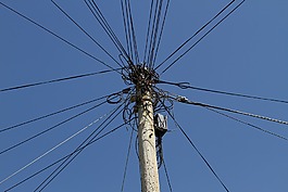 strommast,电源线,电缆沙拉