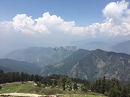 自然,山,夏天