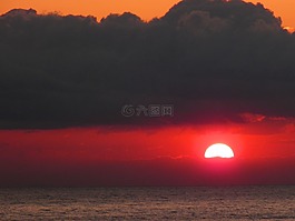 太陽,日落