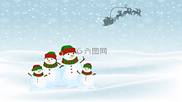 圣誕老人,雪人,雪
