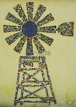 風(fēng)車,傳統(tǒng)的,鑲嵌