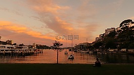 悉尼,澳大利亚,日落