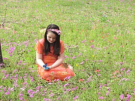 女孩,人,鮮花