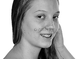 女子,漂亮,面對