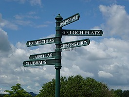 高爾夫,高爾夫球場,跡象