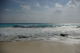 大海,波,海滩