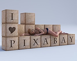 pixabay,女子,木材的多維數(shù)據(jù)集