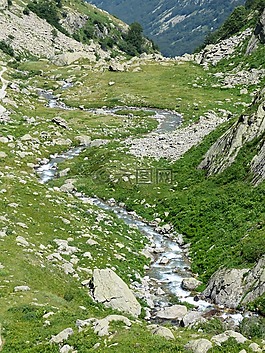 山,查看,谷