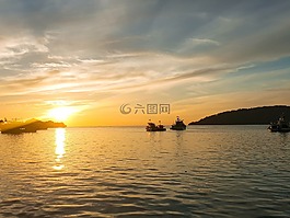 天空,云,海
