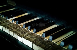 钢琴,键,古董