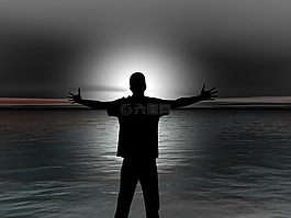太陽,男子,光