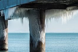 雪,海,冬天