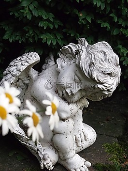 天使,信仰,雕塑