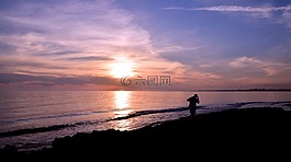 日落,海,abendstimmung