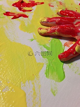 漆,顏色,手