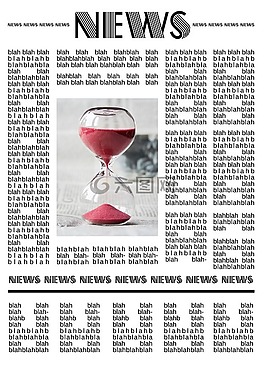 新聞,報紙,沙漏