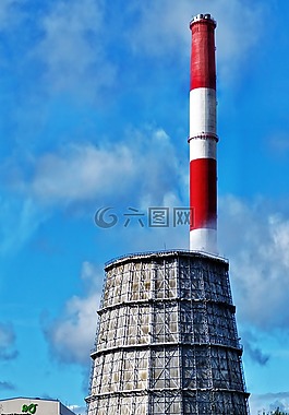 冷卻塔,煙囪,電廠