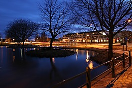 湖,燈,景觀