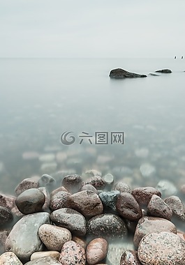 石頭,海岸,巖