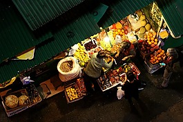 生活,夜晚,集市