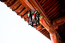 燈,廊橋,紅色