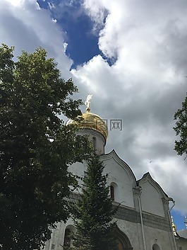 寺,天空,教堂