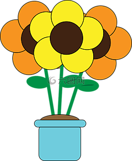 鮮花,花盆,園藝