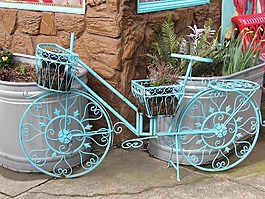 自行車,藍(lán)色,老