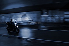 摩托車、 自行車,夜,羅馬