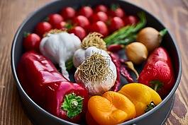 番茄,大蒜,辣椒