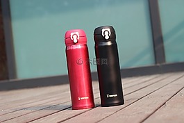 保溫杯,紅色,黑色