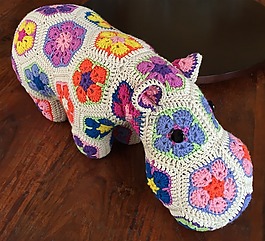 happypotamus,钩针编织,河马