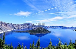 湖,山,自然
