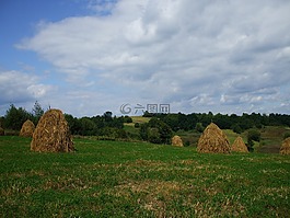 草堆,農村