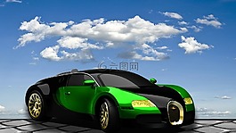 跑車,天空,云
