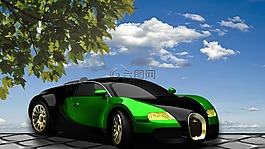 跑車,天空,云