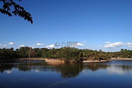 湖,天空,水