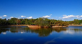 湖,天空,水