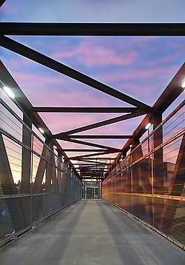 橋,天空,日出
