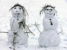 雪人,雪,冬天