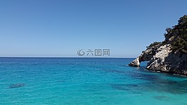 地中海,綠松石,海