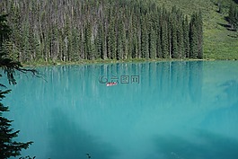 湖,綠松石,水