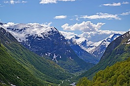 挪威,fjordlandschaft,山